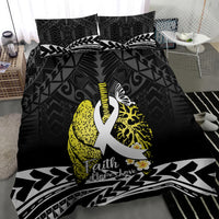 Polynesia World Lung Cancer Day Bedding Set Faith Hope Love LT14 - Polynesian Pride