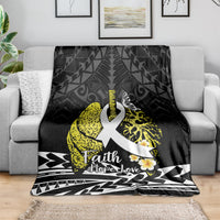 Polynesia World Lung Cancer Day Blanket Faith Hope Love LT14 - Polynesian Pride