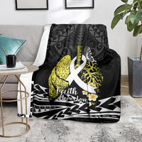 Polynesia World Lung Cancer Day Blanket Faith Hope Love LT14 - Polynesian Pride