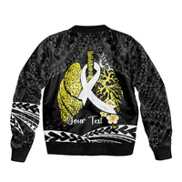 Personalised Polynesia World Lung Cancer Day Bomber Jacket Faith Hope Love LT14 - Polynesian Pride