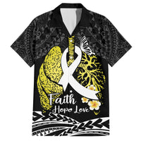 Personalised Polynesia World Lung Cancer Day Hawaiian Shirt Faith Hope Love LT14 Black - Polynesian Pride