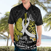Personalised Polynesia World Lung Cancer Day Hawaiian Shirt Faith Hope Love LT14 - Polynesian Pride