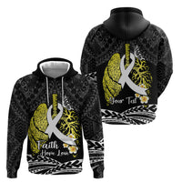 Personalised Polynesia World Lung Cancer Day Hoodie Faith Hope Love
