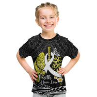 Personalised Polynesia World Lung Cancer Day Kid T Shirt Faith Hope Love