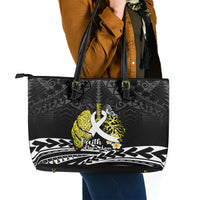 Polynesia World Lung Cancer Day Leather Tote Bag Faith Hope Love LT14 - Polynesian Pride