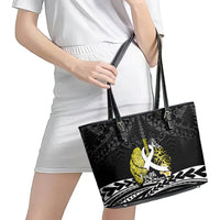 Polynesia World Lung Cancer Day Leather Tote Bag Faith Hope Love LT14 - Polynesian Pride