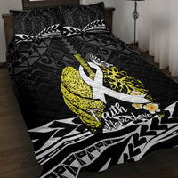 Polynesia World Lung Cancer Day Quilt Bed Set Faith Hope Love LT14 Black - Polynesian Pride