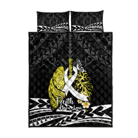 Polynesia World Lung Cancer Day Quilt Bed Set Faith Hope Love LT14 - Polynesian Pride