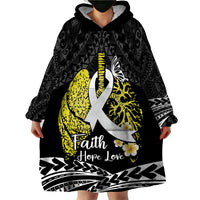 Personalised Polynesia World Lung Cancer Day Wearable Blanket Hoodie Faith Hope Love LT14 - Polynesian Pride