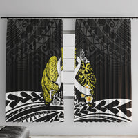 Polynesia World Lung Cancer Day Window Curtain Faith Hope Love LT14 With Hooks Black - Polynesian Pride