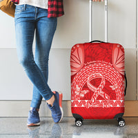 Personalised In September We Wear Red Luggage Cover Polynesia Blood Cancer Awareness