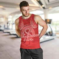 Personalised In September We Wear Red Men Tank Top Polynesia Blood Cancer Awareness