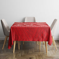 Personalised In September We Wear Red Tablecloth Polynesia Blood Cancer Awareness