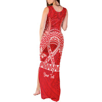 Personalised In September We Wear Red Tank Maxi Dress Polynesia Blood Cancer Awareness LT14 - Polynesian Pride