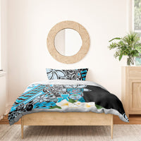 Personalised Guam Liberation Day Bedding Set Chamorro Latte Stone With Guasali Flowers