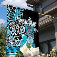 Personalised Guam Liberation Day Garden Flag Chamorro Latte Stone With Guasali Flowers