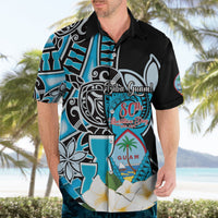 Personalised Guam Liberation Day Hawaiian Shirt 80th Anniversary Chamorro Latte Stone With Guasali Flowers LT14 - Polynesian Pride