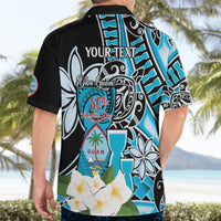 Personalised Guam Liberation Day Hawaiian Shirt 80th Anniversary Chamorro Latte Stone With Guasali Flowers LT14 - Polynesian Pride