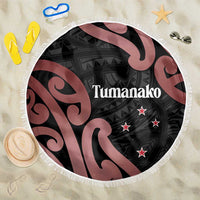 New Zealand Mangopare Tamanako Beach Blanket Aotearoa Maori LT14 One Size 150cm Brown - Polynesian Pride