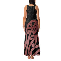 New Zealand Mangopare Tamanako Family Matching Tank Maxi Dress and Hawaiian Shirt Aotearoa Maori