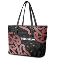 New Zealand Mangopare Tamanako Leather Tote Bag Aotearoa Maori