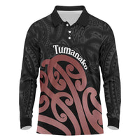 New Zealand Mangopare Tamanako Long Sleeve Polo Shirt Aotearoa Maori