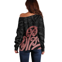 New Zealand Mangopare Tamanako Off Shoulder Sweater Aotearoa Maori