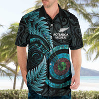 New Zealand Archery Hawaiian Shirt Aotearoa Silver Fern Maori LT14 - Polynesian Pride