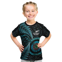 New Zealand Archery Kid T Shirt Aotearoa Silver Fern Maori - Polynesian Pride