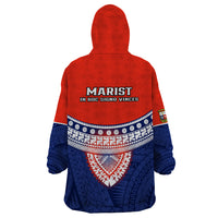 Fiji School Wearable Blanket Hoodie Marist Brothers Fijian Tapa Pattern LT14 - Polynesian Pride
