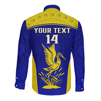 Custom Fiji School Long Sleeve Button Shirt Ratu Kadavulevu Heron With Fijian Tapa LT14 - Polynesian Pride