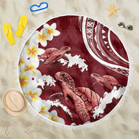 Blood Gold Polynesia Beach Blanket Polynesian Frangipani With Sea Turtles
