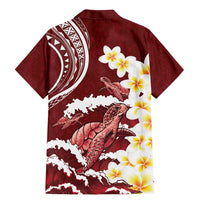 Blood Gold Polynesia Family Matching Mermaid Dress and Hawaiian Shirt Polynesian Frangipani With Sea Turtles
