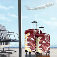Blood Gold Polynesia Luggage Cover Polynesian Frangipani With Sea Turtles LT14 - Polynesian Pride