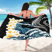 Black Polynesia Sarong Polynesian Frangipani With Sea Turtles
