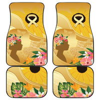 Polynesia Childhood Cancer Awareness Car Mats Be Bold Go Gold Polynesian Art LT14 - Polynesian Pride