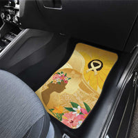 Polynesia Childhood Cancer Awareness Car Mats Be Bold Go Gold Polynesian Art LT14 - Polynesian Pride