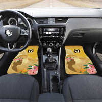 Polynesia Childhood Cancer Awareness Car Mats Be Bold Go Gold Polynesian Art LT14 Set 2pcs - Front Gold - Polynesian Pride