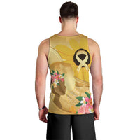Polynesia Childhood Cancer Awareness Men Tank Top Be Bold Go Gold Polynesian Art LT14 - Polynesian Pride