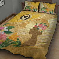 Polynesia Childhood Cancer Awareness Quilt Bed Set Be Bold Go Gold Polynesian Art LT14 - Polynesian Pride