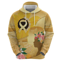 Polynesia Childhood Cancer Awareness Zip Hoodie Be Bold Go Gold Polynesian Art LT14 - Polynesian Pride