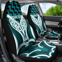 Aotearoa Atua Tangaroa Personalised Car Seat Cover God Of The Sea Maori Whale Tail Cyan
