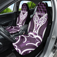 Aotearoa Atua Tangaroa Personalised Car Seat Cover God Of The Sea Maori Whale Tail Purple