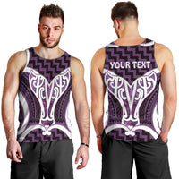 Aotearoa Atua Tangaroa Personalised Men Tank Top God Of The Sea Maori Whale Tail Purple
