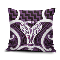 Aotearoa Atua Tangaroa Personalised Pillow Cover God Of The Sea Maori Whale Tail Purple