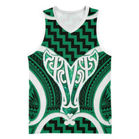Aotearoa Atua Tangaroa Personalised Basketball Jersey God Of The Sea Maori Whale Tail Green