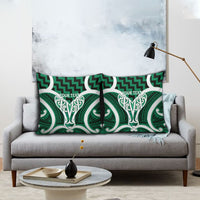 Aotearoa Atua Tangaroa Personalised Pillow Cover God Of The Sea Maori Whale Tail Green