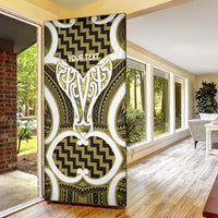Aotearoa Atua Tangaroa Personalised Door Cover God Of The Sea Maori Whale Tail Yellow