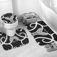 Aotearoa Atua Tangaroa Personalised Bathroom Set God Of The Sea Maori Whale Tail Black