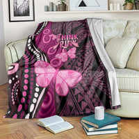 Think Pink Breast Cancer Awareness Blanket Butterfly Aboriginal Mix Polynesian Pattern LT14 Pink - Polynesian Pride